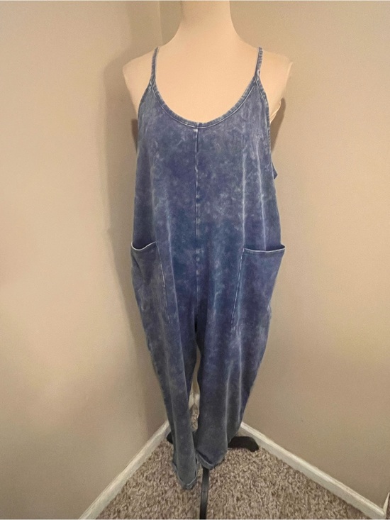 Zenana Outfitters Pants - Zenana Outfitters Washed Denim-Blue Sleeveless Romper